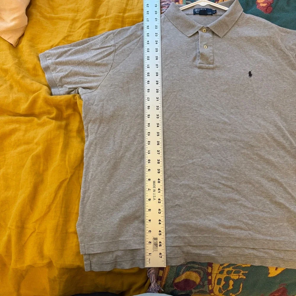 Vintage Polo Ralph Lauren Mens XL Gray Short‎ Sleeve Cotton Polo Shirt Classic